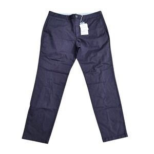 NWT Perk Feel Good Chinos Pants Men's 38x32 Ink‎ Blue Slim-Fit Stretch